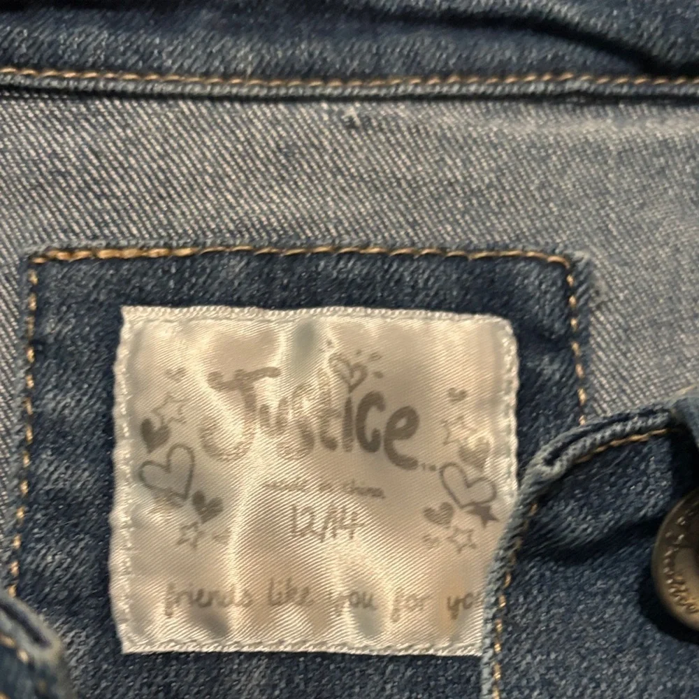 Justice Blue Denim Vest with Sparkling Accents (AB2)